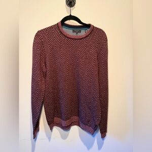 Ted Baker Chevron Knit Sweater - Burgundy